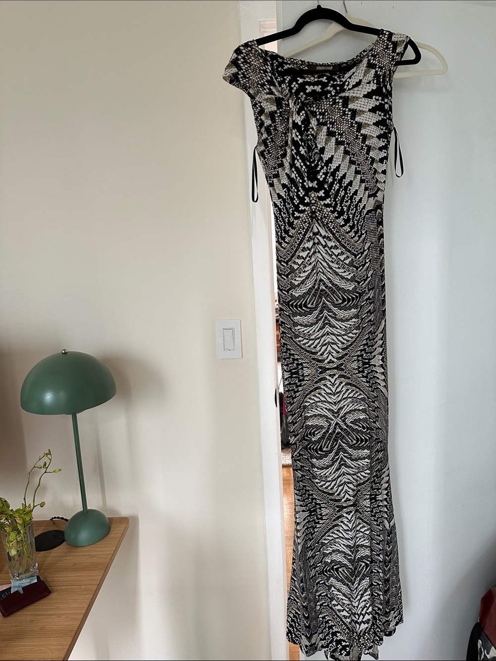 Snake skin vintage Roberto Cavalli maxi dress
